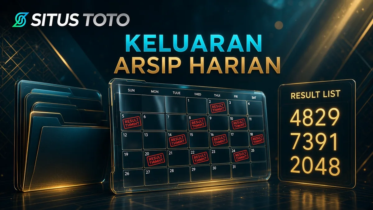 SITUSTOTO Keluaran — Arsip Hasil Harian yang Bisa Dicek